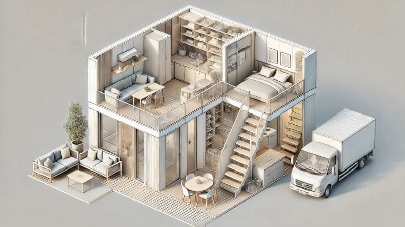 tiny house with The Multi-Level Design